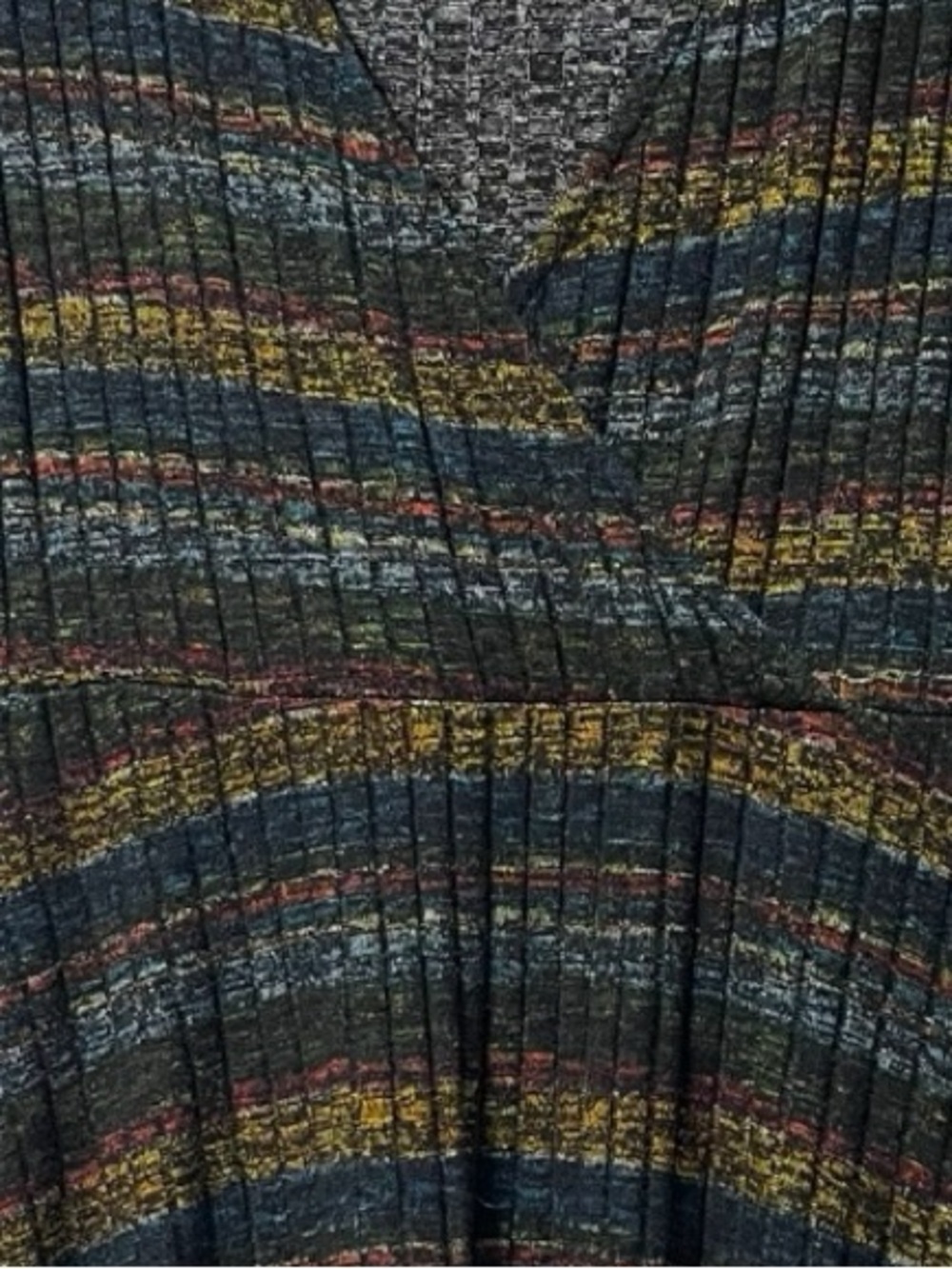 Mossimo Supply Co. Striped Knit Bell Long Sleeve Dress - Picture 9 of 10